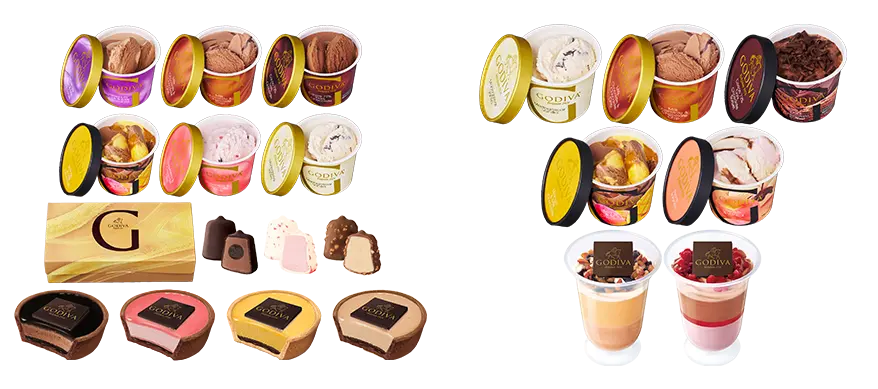 ゴディバの「アイスギフトセット」がリニューアル！「タルトグラッセ」や「ショコラフォンデュ3種6粒入」、「チョコレートパフェ」が新登場